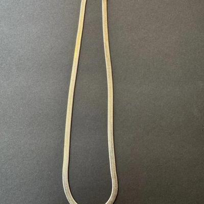 Sterling Silver Herringbone Necklace - 0.6 oz