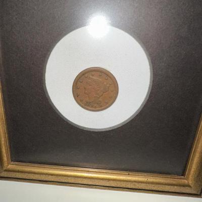 1851 large cent coin