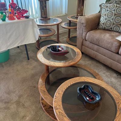 Vintage Swivel Coffee and End Tables