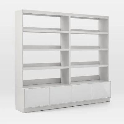 80" Media Console plus Two 40" Hutches from West Elm Emilia Modular Collection  