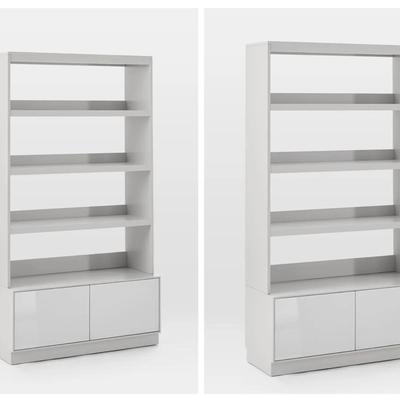 (2) 40" MEDIA CONSOLE & (2) 40" MEDIA HUTCH FROM THE WEST ELM EMILIA MEDIA COLLECTION 