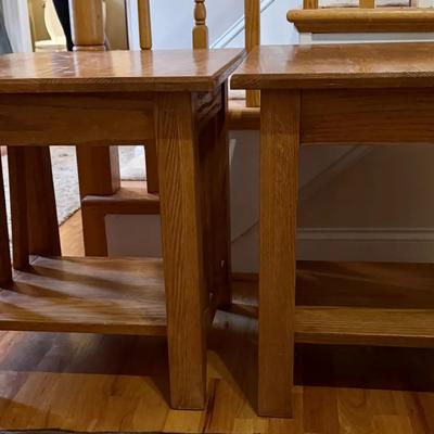 Two Mission Style End Tables