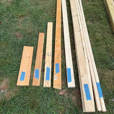 Assortment of Untreated Lumber-12 Pieces