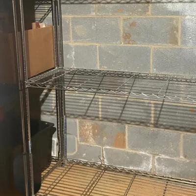 Rolling shelving unit with 4 shelves