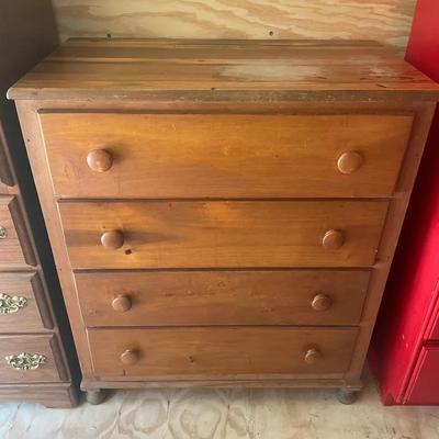 Four Drawer Wooden Dresser