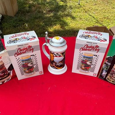 NASCAR Budweiser Racing Collectible Steins