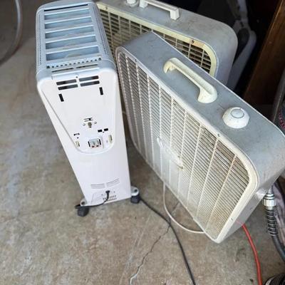 DeLonghi 120V Electric Space Heater & 2 Fans