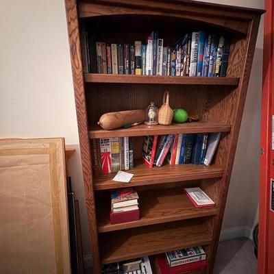  Arched Oak Wood Bookcase