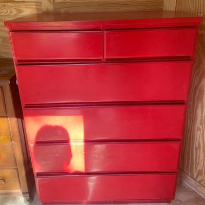 Permacraft Furniture Vintage Red Dresser