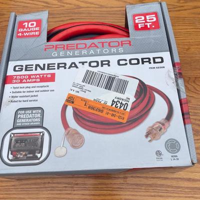Predator Generators Generator Cord 25 Ft. 10 Gauge 4-wire
