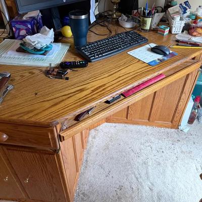 Large Corner Wooden Desk