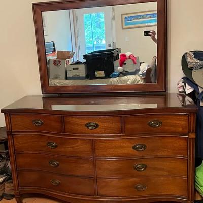 Dixie Double Dresser With Attached Mirror