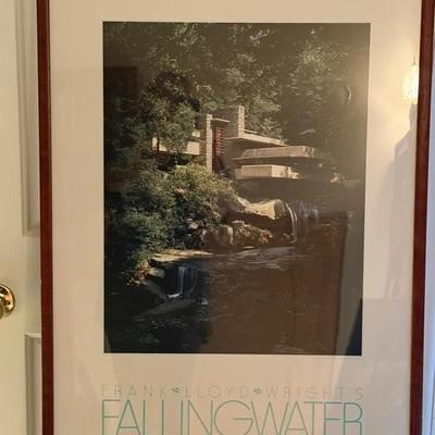 Frank Lloyd Wright’s Falling Water Poster w/Frame