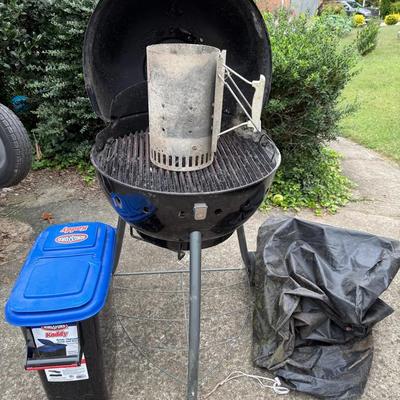 Char-Broil Charcoal Grill w/ Chimney starter, Cover & Kaddy 