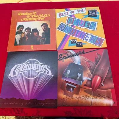 Vintage Vinyl Record Lot - Blues Brothers, Commodores, Spinners, Booker T. M.G.'s - Soul, R&B, Funk,
