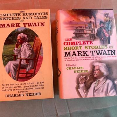 Vintage Mark Twain Hardcover Book Lot - Edited by Charles Neider