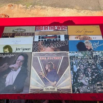 Rod Stewart & John Stewart Vinyl Record Lot - Classic Rock Collection