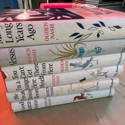 Vintage Ogden Nash Hardcover Book Lot (6 Volumes) - Classic Poetry