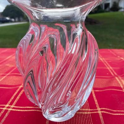 Cofrac Art Verrier France Vintage Crystal Vase