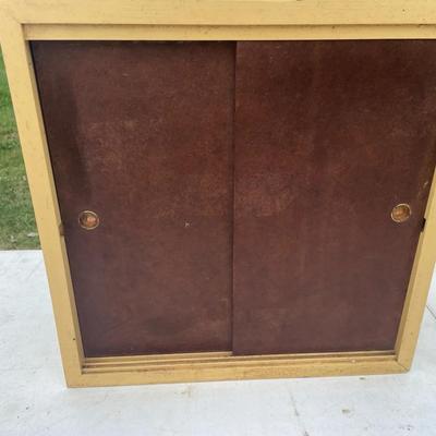 Pastel Yellow Mid-Century Cabinet 
