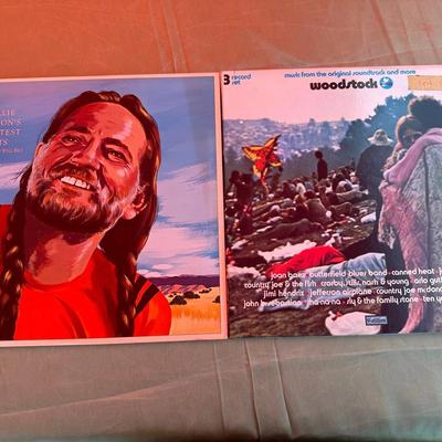 Willie Nelson & Woodstock Original Soundtrack Vinyl Album Lot