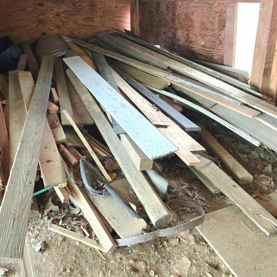 Large Lot Of Lumber Wood Pieces