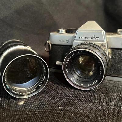 Minolta SR-7 Camera w/ Rokkor Lenses