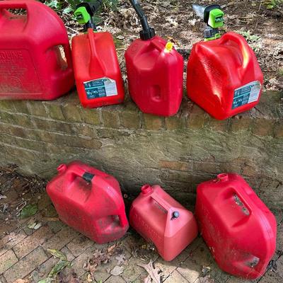 Lot Of 7 Gasoline Containers 