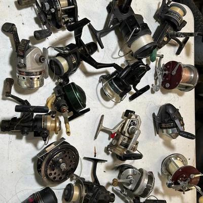 Large Lot Of Fishing Reels 