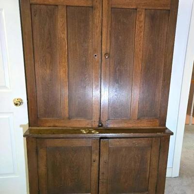 Antique Wooden Cupboard Hutch Cabinet 