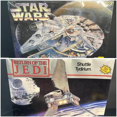Vintage Star Wars AMT & MPC Model Kits: Cut-Away Millennium Falcon & Shuttle Tydirium