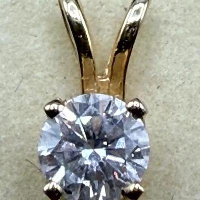 14k Gold And Diamond Pendant 