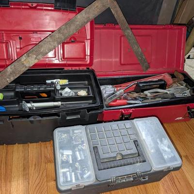 Three Tool Boxes And Contents 