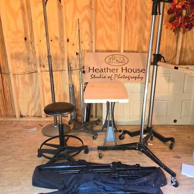 Photographer's Studio Equipment; C Stands, Tripods, Backdrops