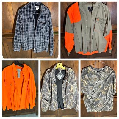 5pc Lot Of Men’s Hunting Clothing Winchester,  Columbia, & MossyOak