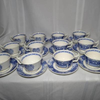 24 Pc. Wedgwood U C. Berkeley 1943 Cup & Saucer Set