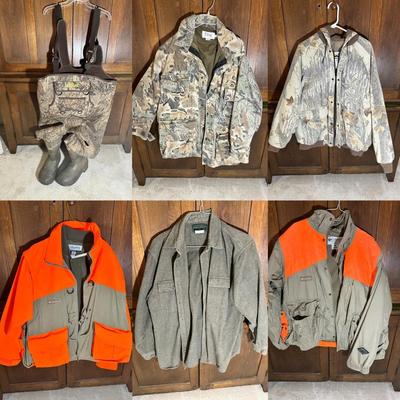 Men’s Hunting And Fishing Clothing Lot 6 Pcs Total