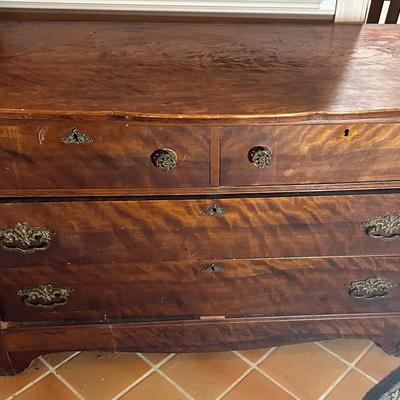 Antique Maple Dresser W/ Mirror