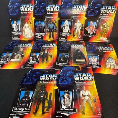 Lot of Vintage 1995 Star Wars Kenner - The Power of the Force Figures