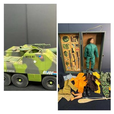 1960’s G.I. Joe Hasbro Action Figure & 1980’s G.I. Joe Tank