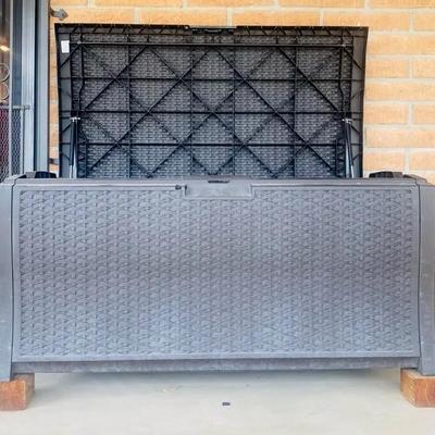 Suncast Resin Wicker Storage Box 