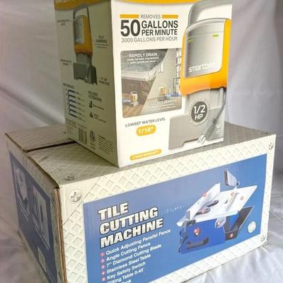 Tile Saw And Submersible Water Pump 