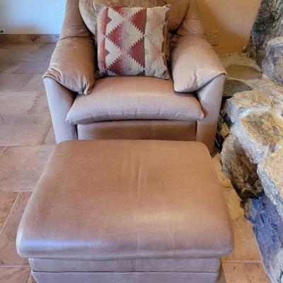 Emerson Leather Chair #2 & Ottoman 