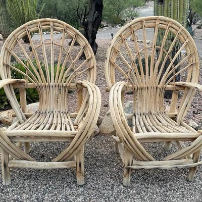 Outdoor Twig Fan  Chairs 