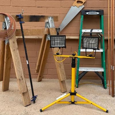 Copper Pipe, Sawhorses, Werner Ladder & More