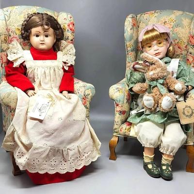Fanny Turgeon Composite Doll, "Rachel" Signed And Dated, Boyd's Collection - "Alyssa" & "Carla" Bear