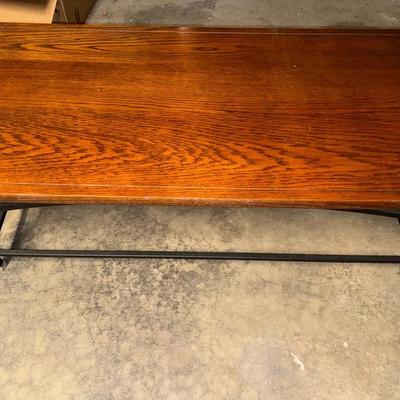 Wood And Iron Coffee Table 