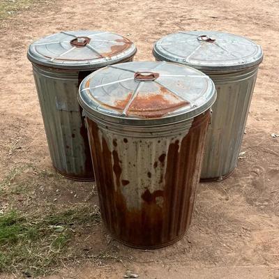 Three Metal Bins