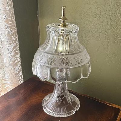 Vintage Boudoir Cut Crystal Lamp