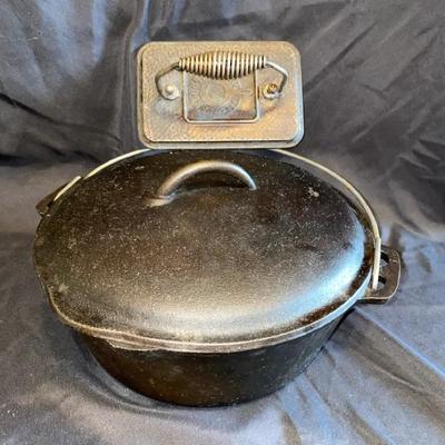 Cast Iron Pot & Press